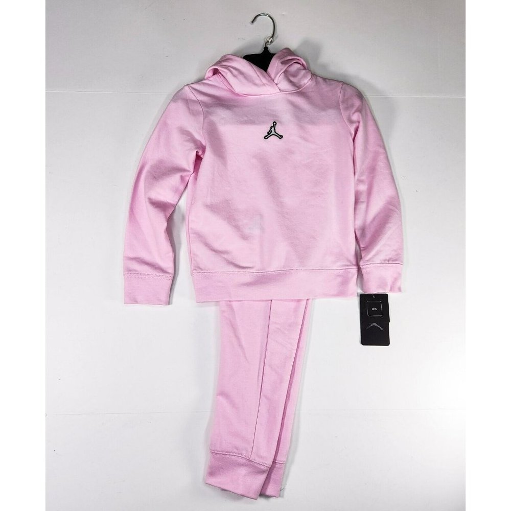 Jordan 2 Piece Set Girl's Jogger Pink Hoodie Air Jordan Pink 35A950-A9Y